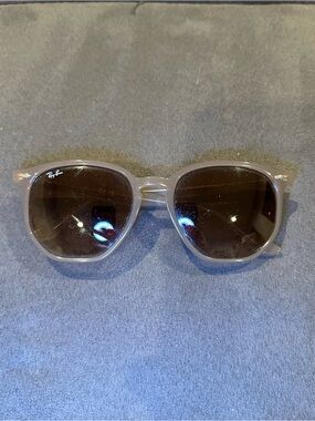 Ray-Ban Clear/Translucent Frame Sunglasses with Brown Lenses